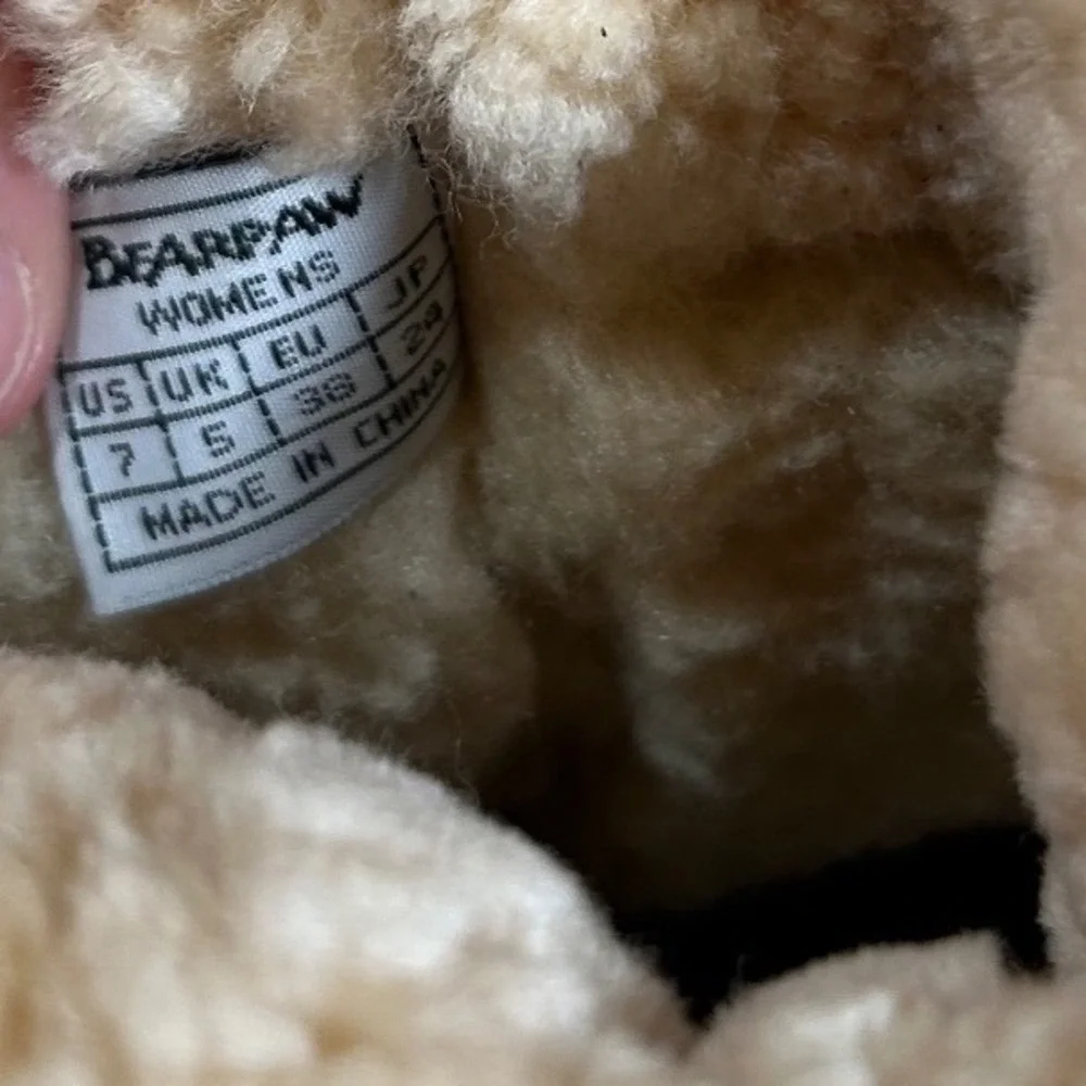 Bearpaw Tall Navy Blue‎ Suede Sheepskin Wool Blend Lining Boots Women 7 Y2K Cozy